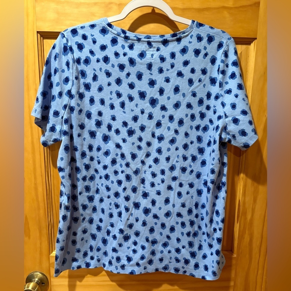 Kim Rogers Womens Blue Perfectly Soft Round Neck Pullover T-Shirt Size XLarge - Picture 2 of 8
